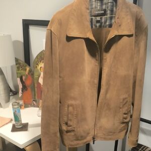 Danier Men's Suede Bomber Jacket - Tan